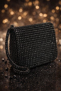 Midnight Noir Stone Sling Clutch