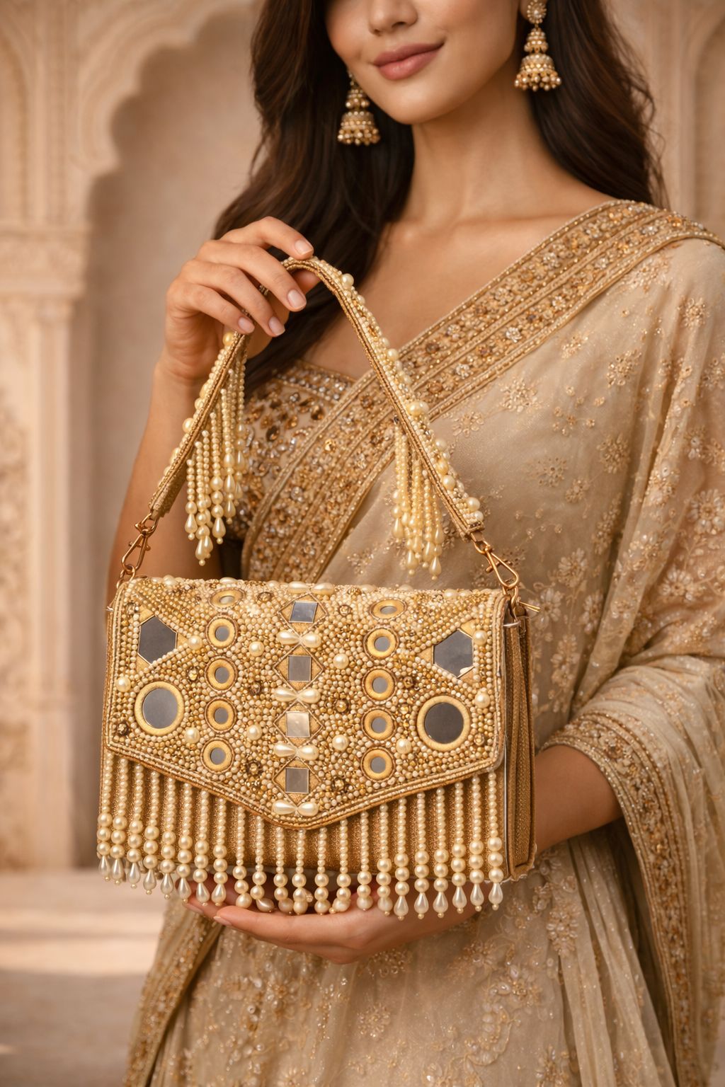 Zeenat Pearl Clutch