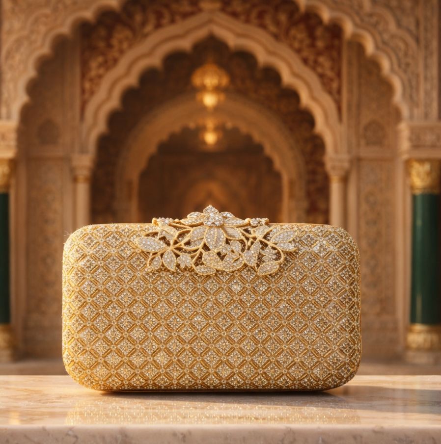 Zarmina Crystal Bloom Clutch