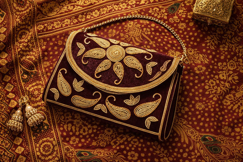 Noor-e-Jaipur Noor Velvet Heritage Clutch